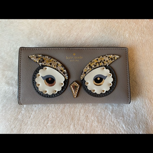 kate spade Handbags - Kate Spade “owl eyes” wallet. Sparkles 3D